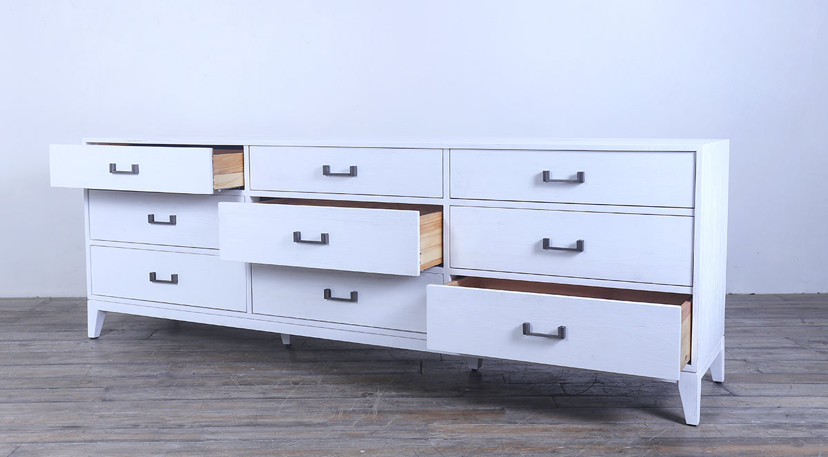 grey campaign dresser Safavieh Galio 6-Drawer Chest Dresser