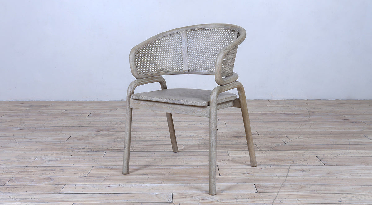 Deplhie Arm Chair with Cane Back