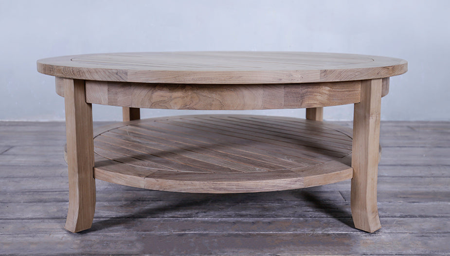 Bridgehampton Round Coffee Table with Shelf