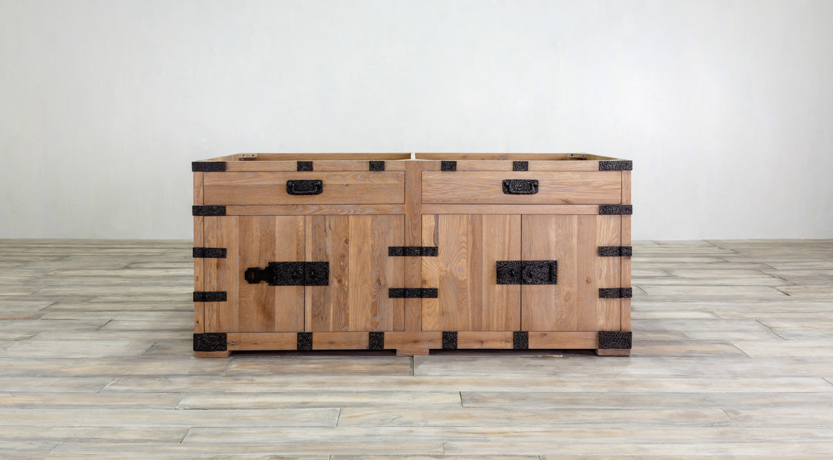 Double Sink Vanity Base Cabinet