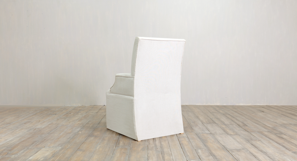 Restoration Hardware Hudson Parsons Chair Slipcover – Brown Linen, COVER ONLY – Preowned