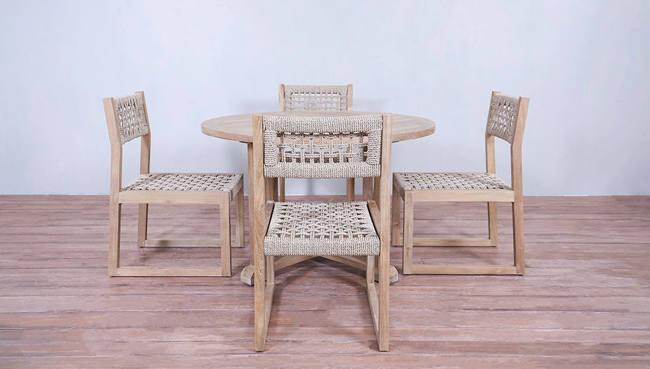 Montauk Round Teak Dining Table