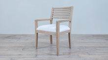 Load image into Gallery viewer, Rendezvous Arm Chair upholstered seat with Slats back