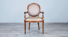 Load image into Gallery viewer, Louis XVI Oval Back Arm Chair No Carving