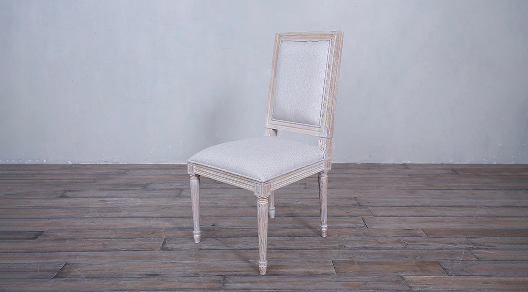 Vintage French Rectangle Side Chair