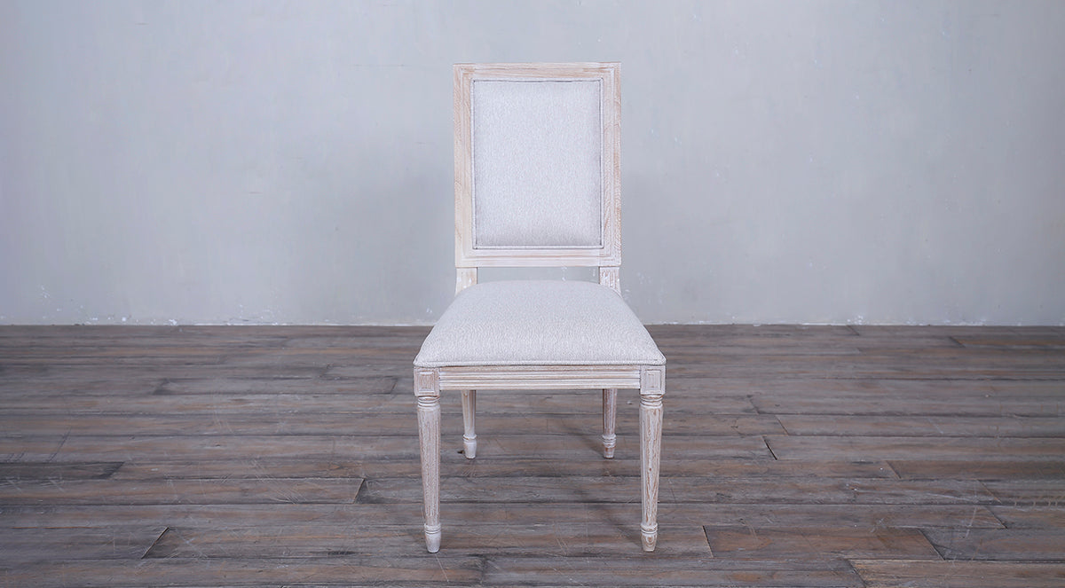 Vintage French Square Side Chair