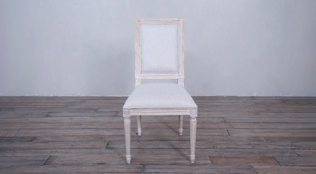 Vintage French Square Side Chair