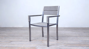 Avalon Arm Chair Stainless Steel - Large Slat