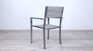 Avalon Arm Chair Stainless Steel - Large Slat