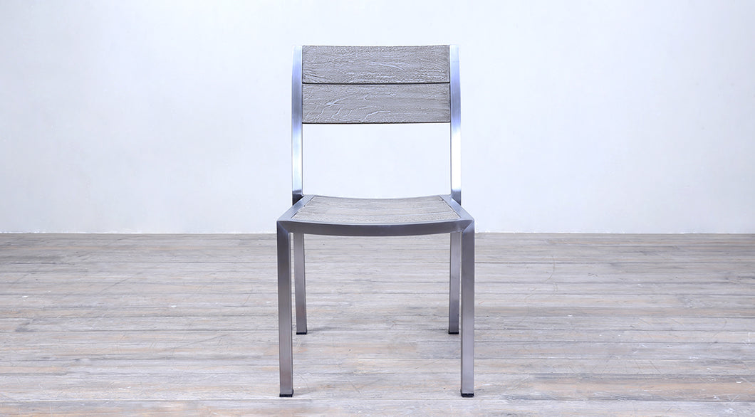 Avalon Side Chair Stainless Steel - Large Slat