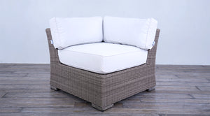 Provence Classic  Sectional - White Koboo Half Round