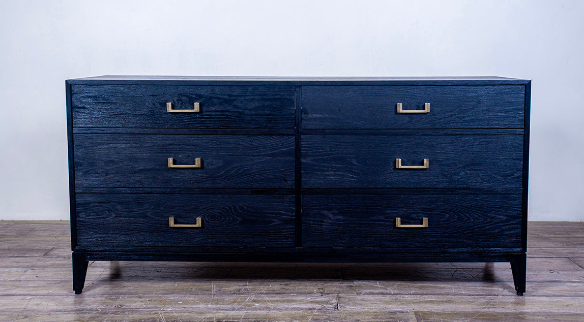 campaign dresser Oak and Brass Campaign Chest Nightstand Dresser C.1960