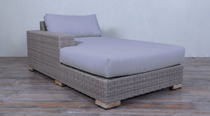 Majorca Sectional Chaise Option - White Koboo Half Round