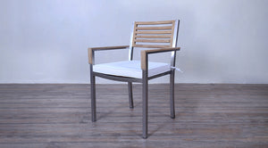 Avalon Arm Chair Stainless Steel - Small Slat