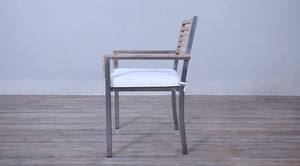 Avalon Arm Chair Stainless Steel - Small Slat