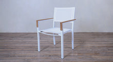 Load image into Gallery viewer, Avalon Arm Chair Batyline White Powder Coated Finish