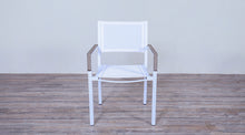 Load image into Gallery viewer, Avalon Arm Chair Batyline White Powder Coated Finish