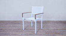 Load image into Gallery viewer, Avalon Arm Chair Batyline White Powder Coated Finish