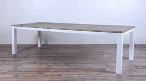 Avalon Dining Table Horizontal Slats White Sand