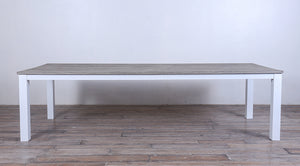 Avalon Dining Table Horizontal Slats White Sand