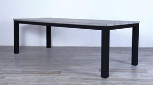 Avalon Dining Table Horizontal Slats Black Ebony Finish