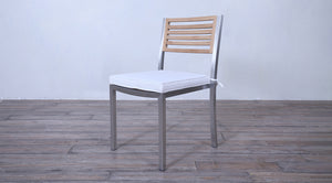 Avalon Side Chair Stainless Steel - Small Slat