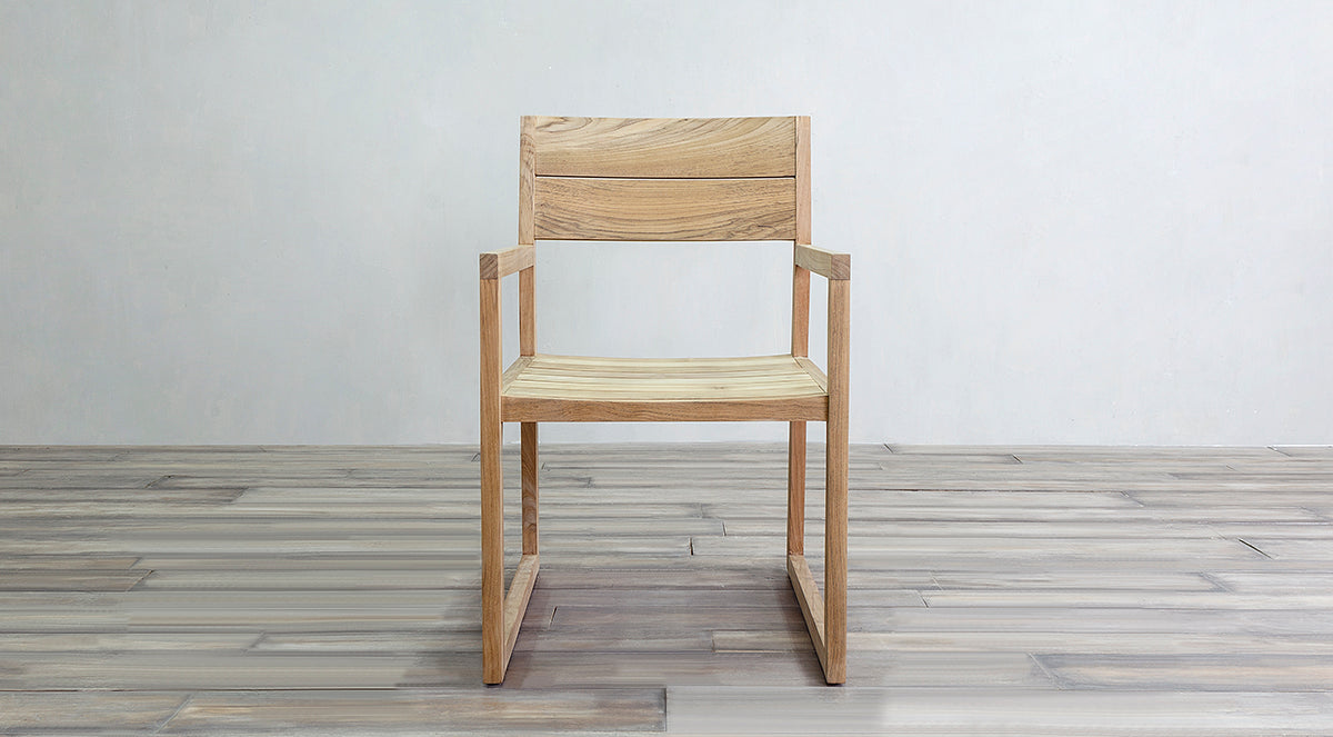 Milan Dining Arm Chair Teak wood
