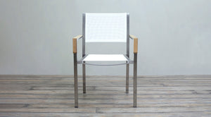 Avalon Arm Chair Batyline Stainless Steel