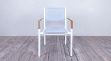 Load image into Gallery viewer, Avalon Arm Chair Batyline White Powder Coated Finish