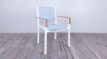 Load image into Gallery viewer, Avalon Arm Chair Batyline White Powder Coated Finish