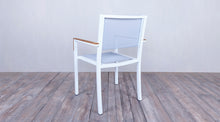 Load image into Gallery viewer, Avalon Arm Chair Batyline White Powder Coated Finish