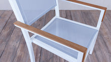 Load image into Gallery viewer, Avalon Arm Chair Batyline White Powder Coated Finish