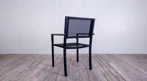 Avalon Arm Chair Batyline Black Ebony Finish