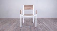 Load image into Gallery viewer, Avalon Arm Chair White Powder Coated - Large Slat
