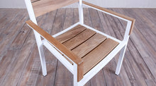 Load image into Gallery viewer, Avalon Arm Chair White Powder Coated - Large Slat