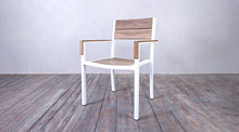 Load image into Gallery viewer, Avalon Arm Chair White Powder Coated - Large Slat