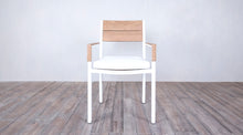 Load image into Gallery viewer, Avalon Arm Chair White Powder Coated - Large Slat