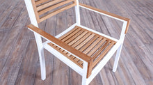 Load image into Gallery viewer, Avalon Arm Chair  White Powder Coated - Small Slat