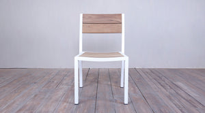 Avalon Side Chair White Powder Coated - Large Slat