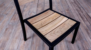 Avalon Side Chair  Large Slat Black Ebony Finish