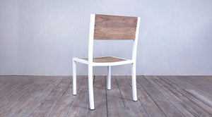 Avalon Side Chair White Powder Coated - Large Slat