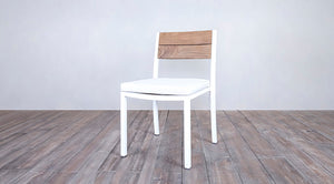 Avalon Side Chair White Powder Coated - Large Slat