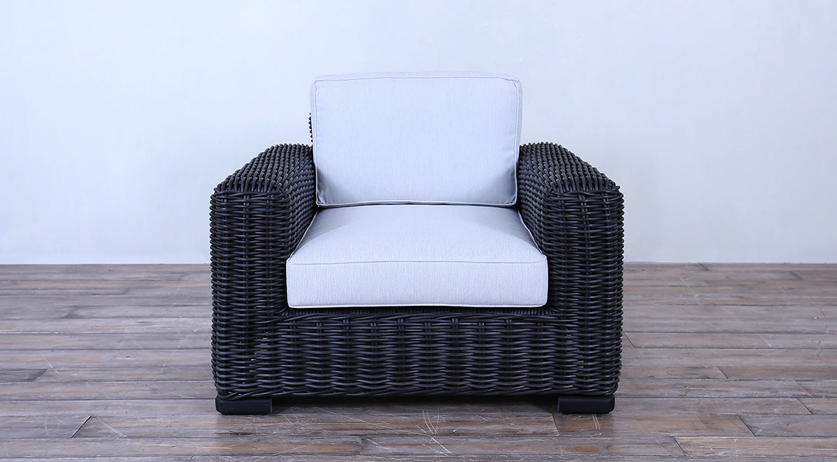 Rutherford Lounge Arm Chair - Black Round Core