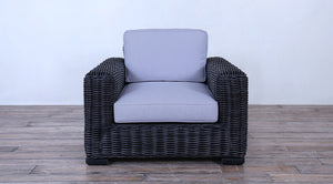 Rutherford Lounge Arm Chair - Black Round Core
