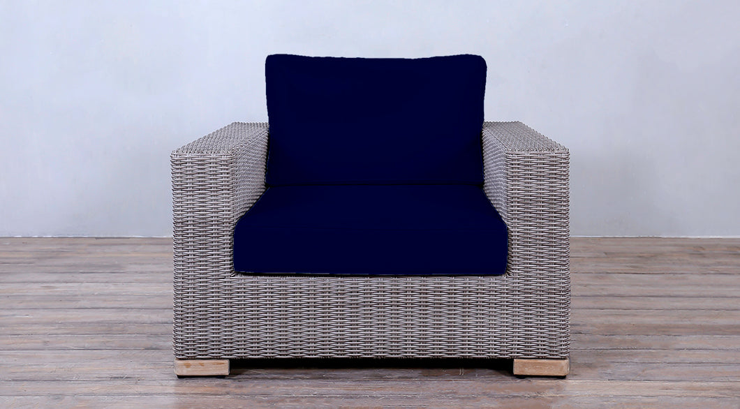 Rutherford Lounge Arm Chair - White koboo Half Round