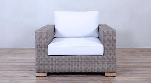 Rutherford Lounge Arm Chair - White koboo Half Round