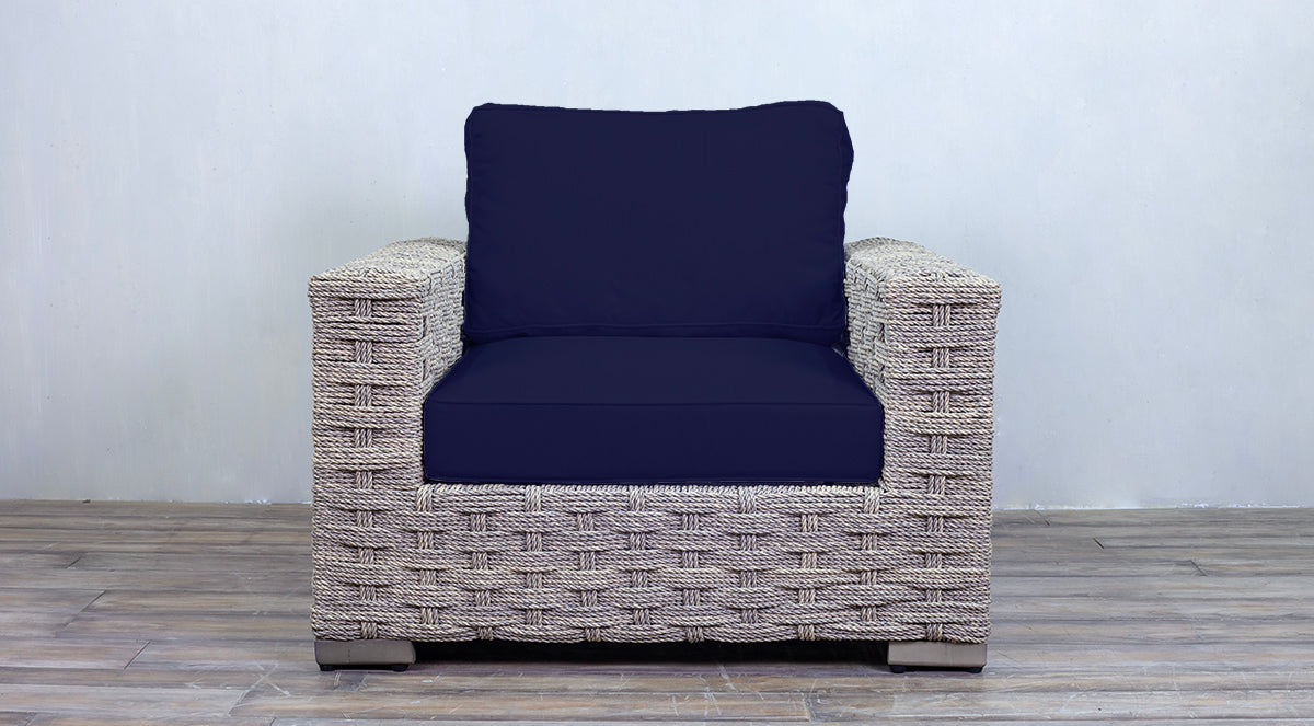 Rutherford Lounge Arm Chair Rope Twist Antique Weed