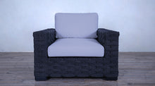 Load image into Gallery viewer, Rutherford Lounge Arm Chair - Rope Twist Black
