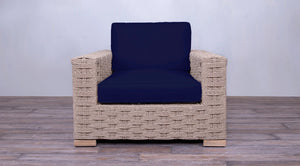 Rutherford Lounge Arm Chair - Rope Twist Euro Ash