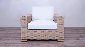 Rutherford Lounge Arm Chair - Rope Twist Euro Ash
